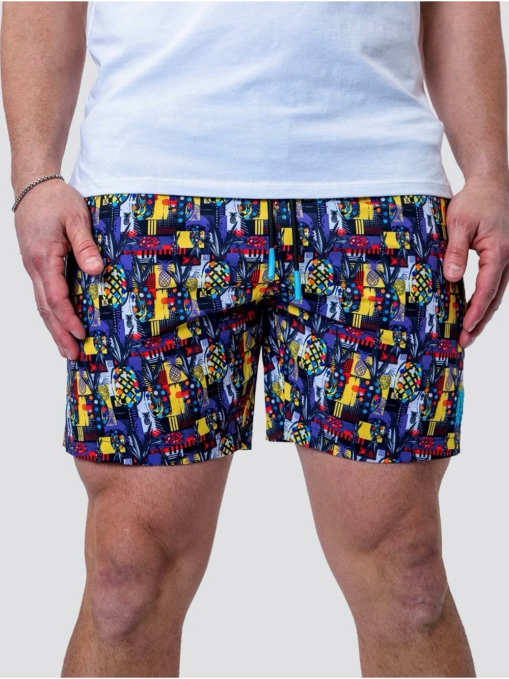 MACEOO Swim Lion Pineapple Trunks Active Short Mens XL Multi Luxury Bold Print